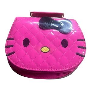 Girls' Pink Hello Kitty Style Quilted Crossbody Bag